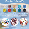 Olycraft 100Pcs 10 Colors Polymer Clay Pave Rhinestone Beads RB-OC0001-07-4