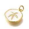 Brass Enamel Pendants KK-Q043-11G-B-3