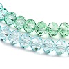 Transparent Painted Glass Beads Strands X1-DGLA-A034-T6mm-A16-4