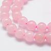 Natural Rose Quartz Bead Strands G-G664-01-3