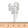 304 Stainless Steel Open Cuff Rings for Women RJEW-U060-01M-P-3