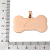 Ion Plating(IP) 304 Stainless Steel Pendants STAS-I140-07B-RG-3