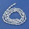Electroplate Glass Beads Strands X-EGLA-R020-8x4mm-13-2
