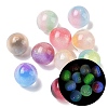Luminous Two Tone Resin & Glitter Powder Beads RESI-F073-04-1