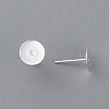 304 Stainless Steel Stud Earring Findings STAS-H436-24S-8mm-2