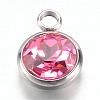 304 Stainless Steel Glass Rhinestone Charms STAS-G082-11-1