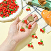 50Pcs Acrylic Cherry Pendants PALLOY-CJ00164-4