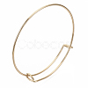 Adjustable Iron Expandable Bangle Making X-BJEW-R038-KC-3