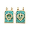 Brass Enamel Pendants KK-B157-28G-2
