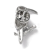 Woodpecker Platinum Zinc Alloy Enamel Pin JEWB-D068-02P-02-2