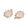 Natural Rose Quartz Faceted Pendants G-K347-06G-03-2