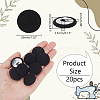 20Pcs Cloth with Aluminum Base Buttons BUTT-NB0001-77D-2