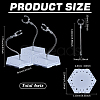 Assembled Hexagon Plastic Action Figure Display Stands with Adjustable Alloy Support Arm ODIS-WH0080-11A-2