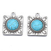 Synthetic Turquoise Pendants PALLOY-N157-027-2