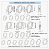 24Pcs 24 Style 201 & 304 Stainless Steel Grooved Finger Ring Settings STAS-UN0044-15-3