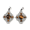 Natural Tiger Eye Pendants G-Z077-01P-13-1