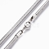 Non-Tarnish 304 Stainless Steel Snake Chain Necklaces X-NJEW-F248-01C-P-2