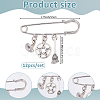 12Pcs Witch Hat and Broom Charm Pendant Brooches JEWB-FH00018-2