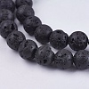 Natural Lava Rock Stone Bead Strands X-G-R193-18-6mm-3