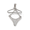 Brass Micro Pave Cubic Zirconia Charms KK-P336-03A-P-1