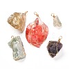 Natural Mixed Gemstone Pendants PALLOY-JF00914-1