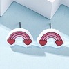 Wood Stud Earrings EJEW-M063-01H-2