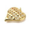 Rack Plating Brass Micro Pave Cubic Zirconia Pendants ZIRC-F142-14C-G-2