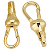 6Pcs Brass Keychain Clasp Findings KK-BBC0018-03-1