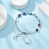 Natural & Synthetic Gemstone Chakra Pointed Dowsing Pendulums PALLOY-JF02089-7