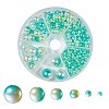 Rainbow ABS Plastic Imitation Pearl Beads OACR-YW0001-03C-1
