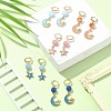 Natural Mixed Gemstone Dangle Leverback Earrings EJEW-JE05339-4