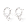 304 Stainless Steel Stud Earring Findings STAS-P308-02A-S-1
