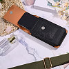 Rectangle Cowhide Mobile Phone Waist Belt Pouches AJEW-WH0596-953A-5