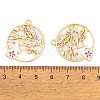 Rack Plating Alloy Enamel Pendants FIND-A040-05A-02G-3