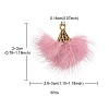 Faux Mink Fur Tassel Pendant Decorations FIND-YW0002-24B-4