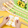 20 Yards 4 Styles Sun Pattern Polyester Ribbon OCOR-PH0007-71-4