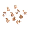 Ion Plating(IP) 304 Stainless Steel Stud Earring Findings STAS-I183-07A-07RG-1