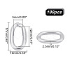 100Pcs 304 Stainless Steel Open Jump Rings STAS-PH0004-41-2