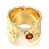 Rack Plating Brass Micro Pave Cubic Zirconia Solitaire Ring RJEW-M022-12G-2