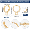 20Pcs Brass Hoop Earring Findings KK-BBC022-09B-2