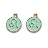 Alloy Enamel Pendants ENAM-S124-01A-15G-1
