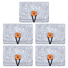 5Pcs Felt Jewelry Storage Bags with Button ABAG-BC0001-71B-1