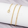 Brass Curb Chain Necklaces NJEW-K123-09G-3