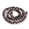 Handmade Gold Sand Lampwork Beads Strands LAMP-R141-10mm-03-2