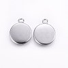 Tarnish Resistant 304 Stainless Steel Pendant Cabochon Settings STAS-I095-26P-B-2