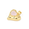 Brass Micro Pave Clear Cubic Zirconia Pendants KK-R213-13G-2