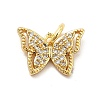 Rack Plating Brass Micro Pave Cubic Zirconia Charms LS-KK-K270-35G-1