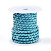 Hollow Braided Cowhide Leather Cord NWIR-ZX002-01A-1