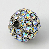 Alloy Rhinestone Beads RB-A034-10mm-A28P-2