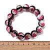 14MM Luminous Handmade Foil Glass Round Beaded Stretch Bracelets LA-CBA41F9-01C-5